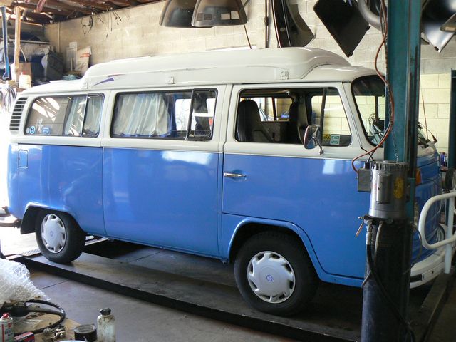Blue Volkswagen Kombi